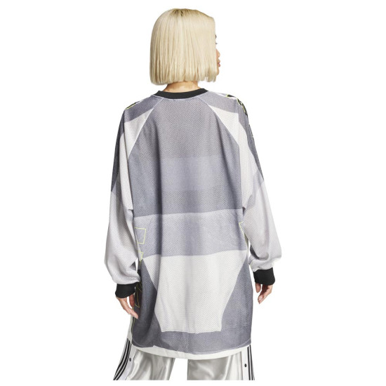 Adidas Γυναικεία μακρυμάνικη μπλούζα Adilenium Season 2 Oversized Graphic Mesh Long Sleeve Tee